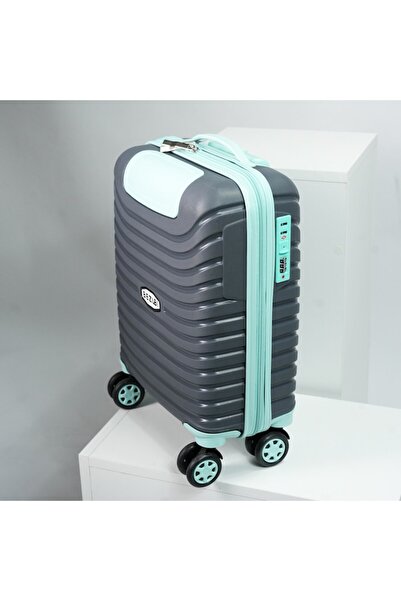 Bezubi Cabin Trolley Bezubi, 40x30x20cm, hand luggage, ABS material, gray turquoise