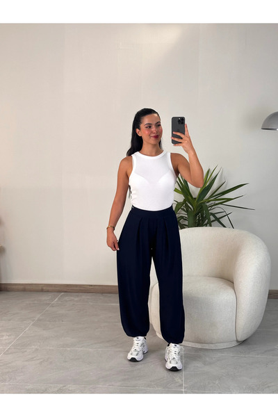 Kyra Studios 2460 Equivalent Modal Fabric Baggy Trousers