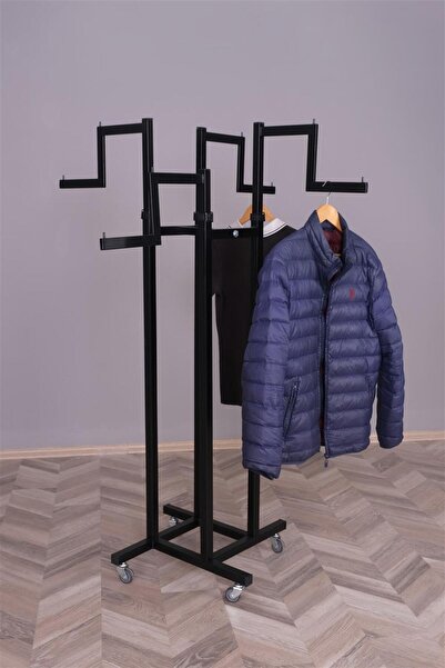 Modern Raf Z Kollu Siyah Ahtapot Elbise Askılığı