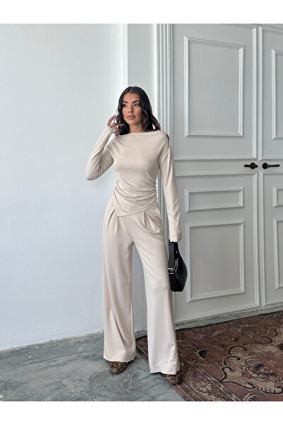 solena sln Women's New Season Premium Quality Modal Blouse Pants Modal Set