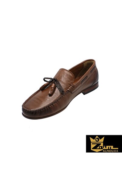 Zaim Kundura Men's Tan Genuine Leather Shoes 342891016-1