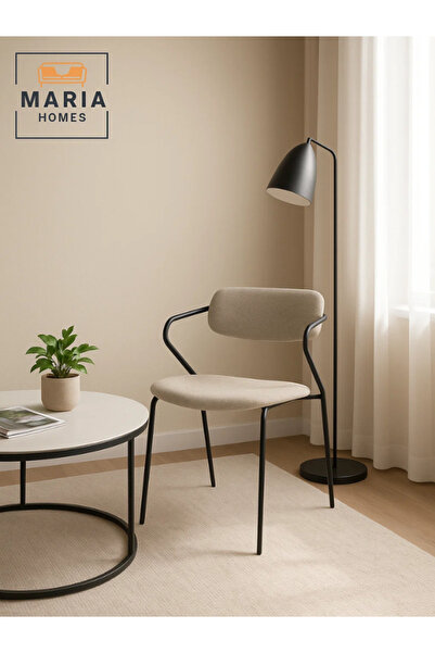MARIA HOMES Beige Dining Chair – Modern Minimalist Seating for Home, Office, ...
