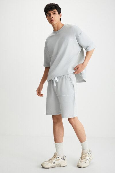 GRIMELANGE Buga Comfort Açık Gri Şort & Bermuda