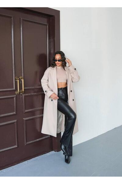 ARV MODA FASHİON THAT İNSPİRES معطف شتوي طويل حتى الركبة للنساء مع جيوب بحزام