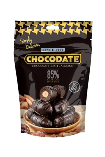 CHOCODATE Extra Dark Golden Roasted Almond - Perfect Snacking - 90Gm x 6