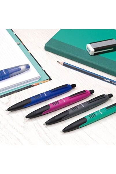 Milan Gel Pen, Color Red, Material Plastic, 1 mm Tip, Red Ink