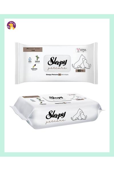 Sleepy Petcare Evcil Hayvan Islak Havlusu 60 Yaprak