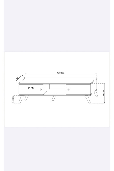 SE Desing TİOS 140CM TV ÜNİTESİ ANTİK ÇAM-AYTAŞI KREM