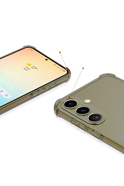 SKYDDAR INNOVATION Θήκη για Samsung Galaxy S25, Αντικραδασμική θήκη σιλικόνης MagSafe, σετ αυτοκόλλητων, Smoke