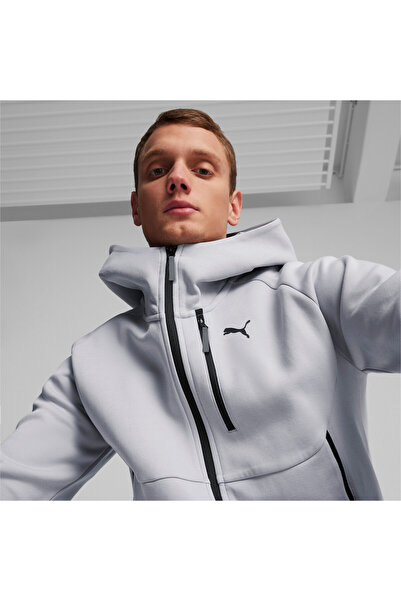 Puma Mens TECH Full-Zip Hoodie - Gray