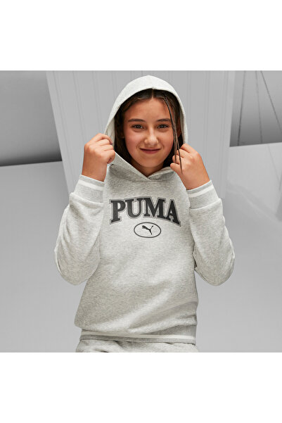 Puma Girls SQUAD Hoodie - Gray