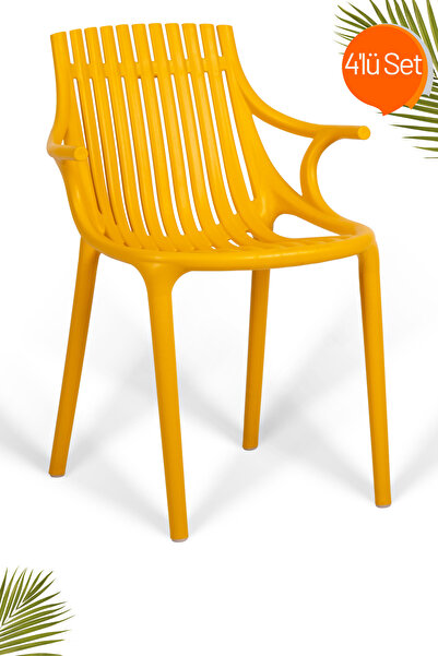 RETRO ART Monaco 4'lü Kafe ve Balkon Sandalyesi Seti