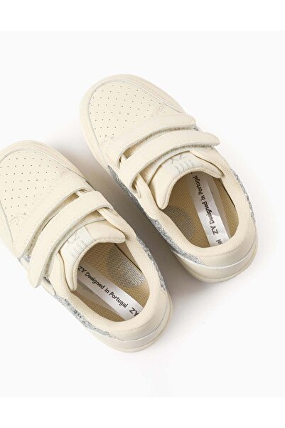 Ziddy Glitter Trainers for Baby Girls 'ZY Move', Beige