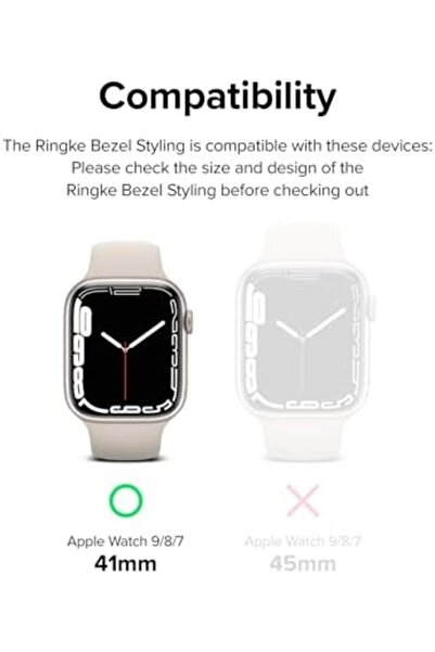 Ringke Apple Watch 8 / 7 41mm | Bezel Styling| Rose Gold (41-02)