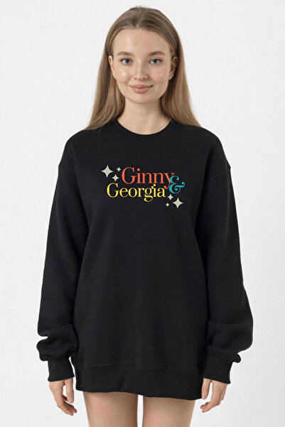 Tshirthane Ginny & Georgia Lettern Black Women's 2Ip Sweatshirt
