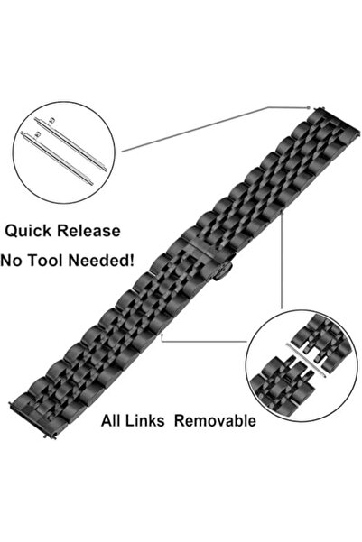 O Ozone Metal Watch Strap For Redmi Watch 3 Active/Redmi Watch 3 Lite Slilver