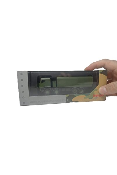 Herpa 1:87 Ho Iveco Trakker 8x8 Askeri korumalı Brandalı açık kasa kamyon ( Minyatür Plastik Model )