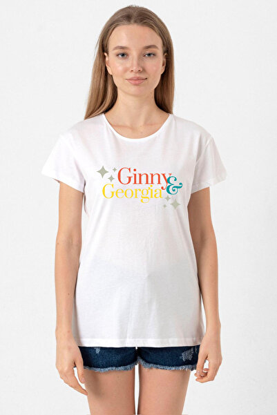 Tshirthane Ginny & Georgia Lettern White Women's Cycling Tshirt