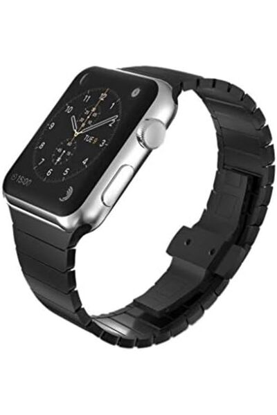 Other Solid Three Links Stainless Steel Metal Band Loop For Apple iWatch 42mm Black