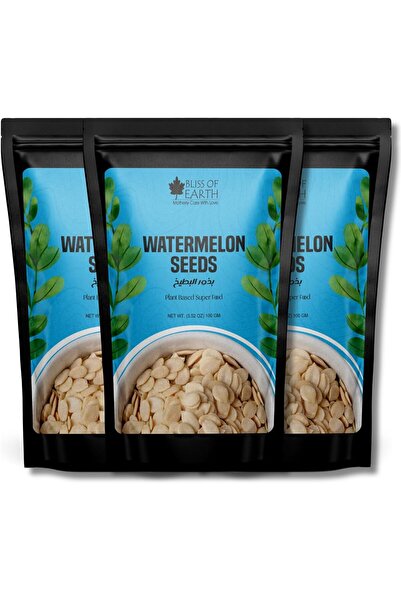 Bliss of Earth Watermelon Seeds, Natural Nutritious Snack, 3x100g | Premium E...