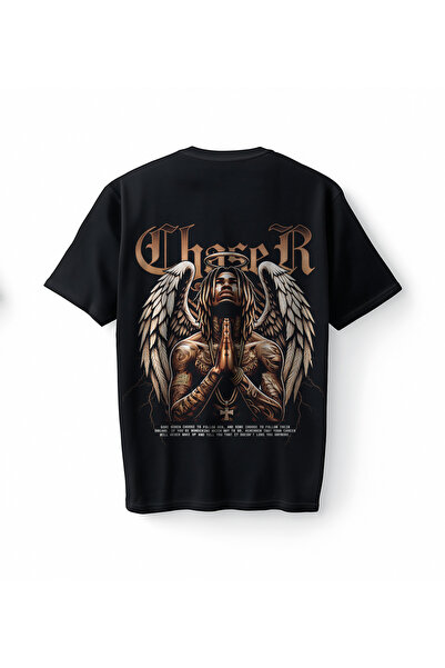 Bumeta Chaser Dark Angel Streetwear Oversize Unisex Tişört Футболка
