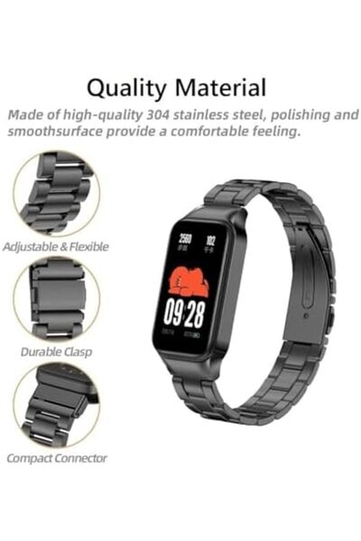 O Ozone Metal Strap for Xiaomi Redmi Smart Band 2 -Black