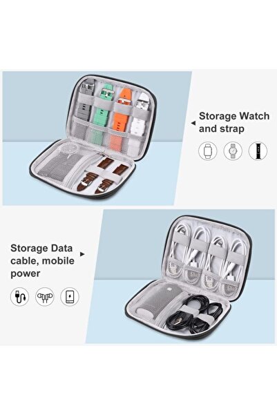 O Ozone Nylon Waterproof Wristband Storage Bag| Portable Watch Bands Organizer|Large Size Grey