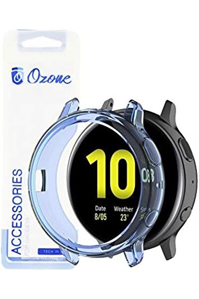 O Ozone جراب سيليكون TPU شفاف لساعة Galaxy Watch 3 مقاس 45 مم - أزرق