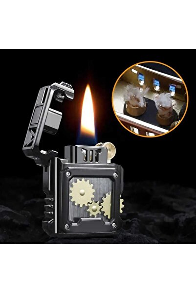 HEPBİMODA Özel Üretim Çelik Gövde Benzinli Premium Çakmak Koleksiyonluk Çakmak