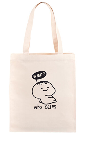Tshirthane What Who Cares Raw Cloth Bag