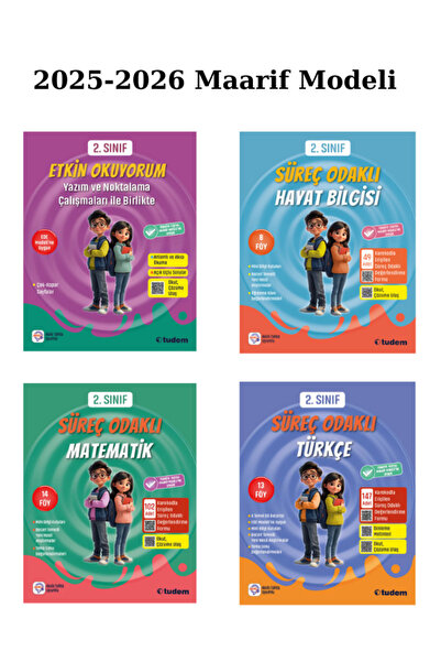 Tudem Yayınları Tudem 2. Sınıf Süreç Odaklı Türkçe-Matematik-Hayat Bilgisi- E...