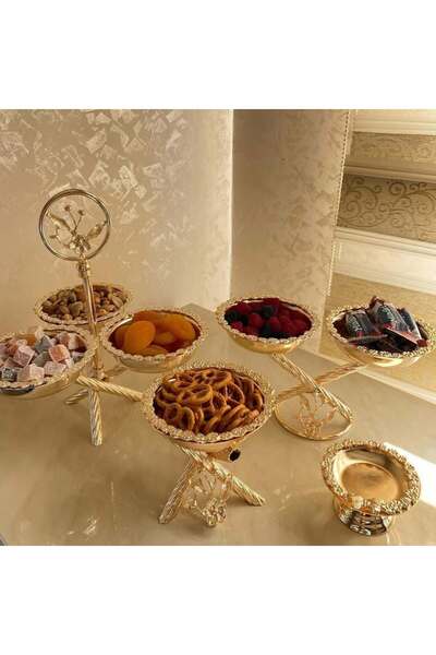 AZADE BAKIR GOLD PİRİNÇ KELEBEK 3’LÜ ÇEREZLİK, 2’Lİ ÇEREZLİK ve TEKLİ ÇEREZLİ...