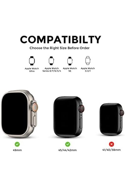 O Ozone Apple Watch Ultra 49mm / 45mm / 44mm / 42mm | Leather Magnetic Loop Watch Band Strap | Dark Blue