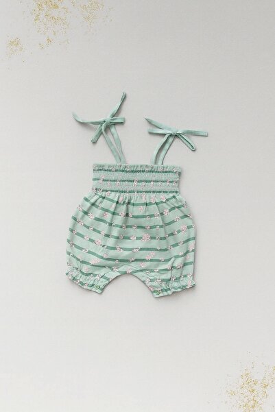 iklimix Hanging Striped Baby Girl Romper