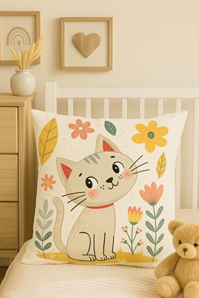 ALAMODECOR Çocuk Odası Tekli Kırlent Kılıfı
