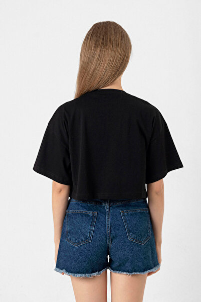 Tshirthane Ahyeon Babymonster Est Black Women's Crop Tshirt