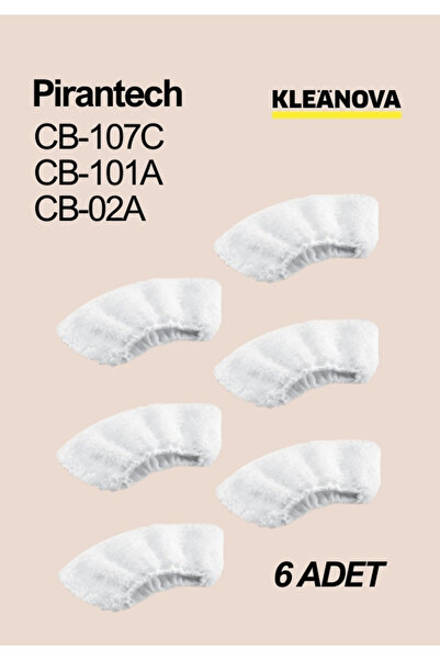 Kleanova Pirantech Buharlı Temizlik Makinesi Uyumlu Yedek Bez Seti 6 Adet