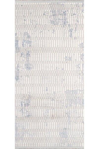 Artemis Halı Artemis Halı Özel Akrilik Dokuma Gri Mavi Renkli Modern Halı EVA...