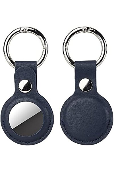 O Ozone حامل سلسلة مفاتيح لحافظة AirTag الجلدية لحلقة مفاتيح لطوق الكلب، وحقائب اليد، ومفتاح السيارة، والمدرسة