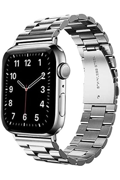 O Ozone ساعة أبل 41 مم / 40 مم / 38 مم | حزام ساعة معدني | فضي