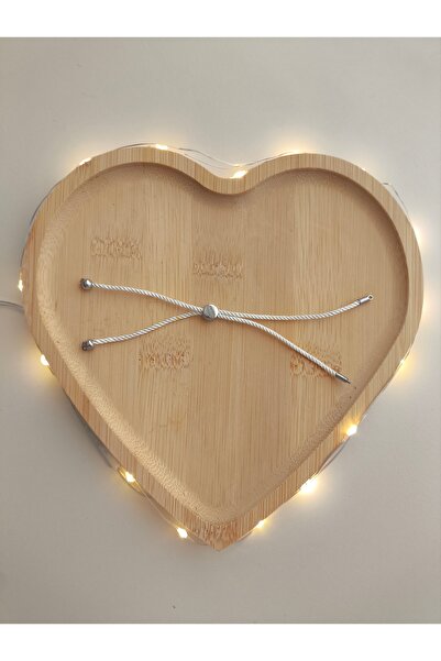 SESİKA HOBİ Snur pentru brățară alb, cu capăt argintiu (2 bucăți) 13 cm, biju...