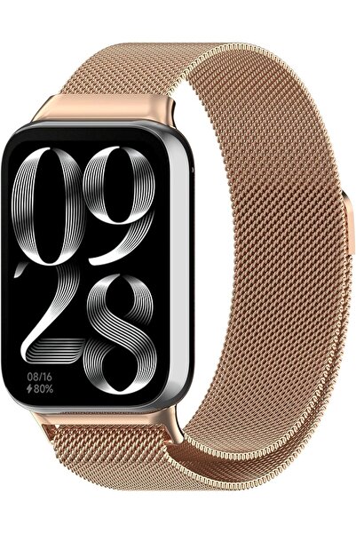 O Ozone سوار شاومي مي الذكي 8 برو وساعة ريدمي 4، بسوار ميلانو | ذهبي وردي