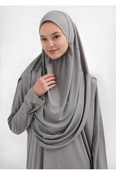 Sayın Tesettür Prayer Dress - Gray - Dear Hijab