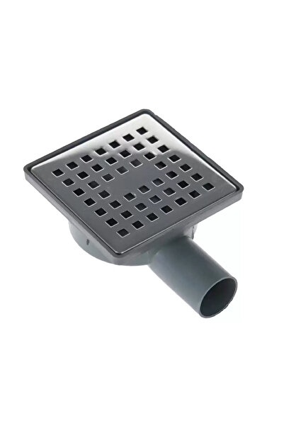 AKKON Lüks Çekvalfli Kare Paslanmaz Süzgeçli Yandan Çıkışlı Yer Süzgeci Yer S...