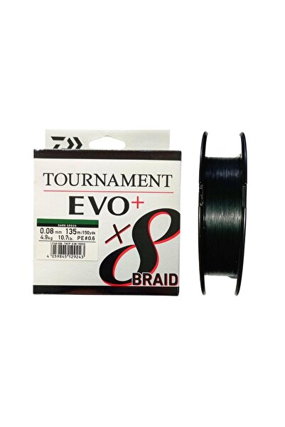 daiwa Tournament EVO+ 135m 0.08mm 8X Dark Green İp Misina