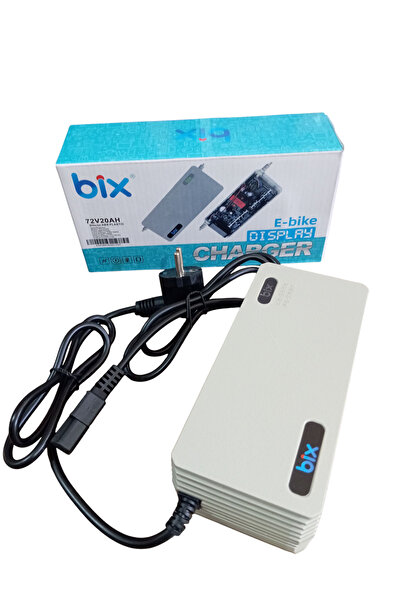 Bix EBİKE 72V20 AMPER SARJ ALETİ SU GECİRMEZ SİLİKONLU 6 AKÜLÜLER İCİNDİR