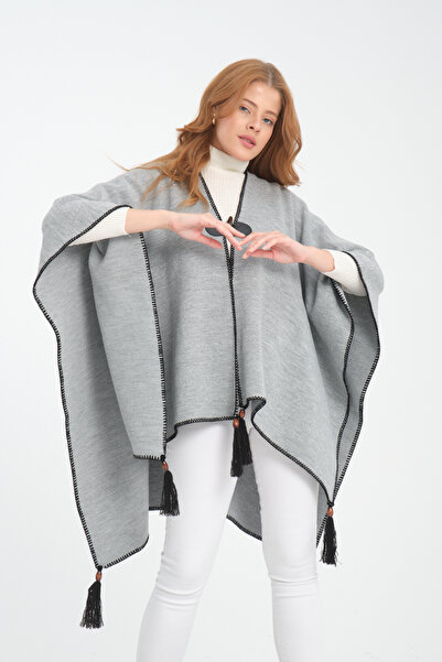 VEGA MODA Πλεκτό πανσό με ίσια φούντα - Γυναικείο πανσό με ραφές ψαράδικου ov...