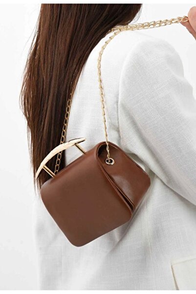 Çanta Trend Women's Stylish Design Tan Hand and Shoulder Bag