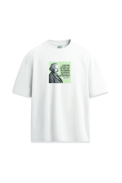 Darkia تي شيرت مريح للجنسين مطبوع عليه اقتباسات ألبرت أينشتاين