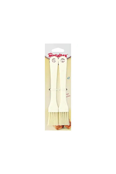Metaltex Set of 2 Metaltex dough brushes, 18 cm, White